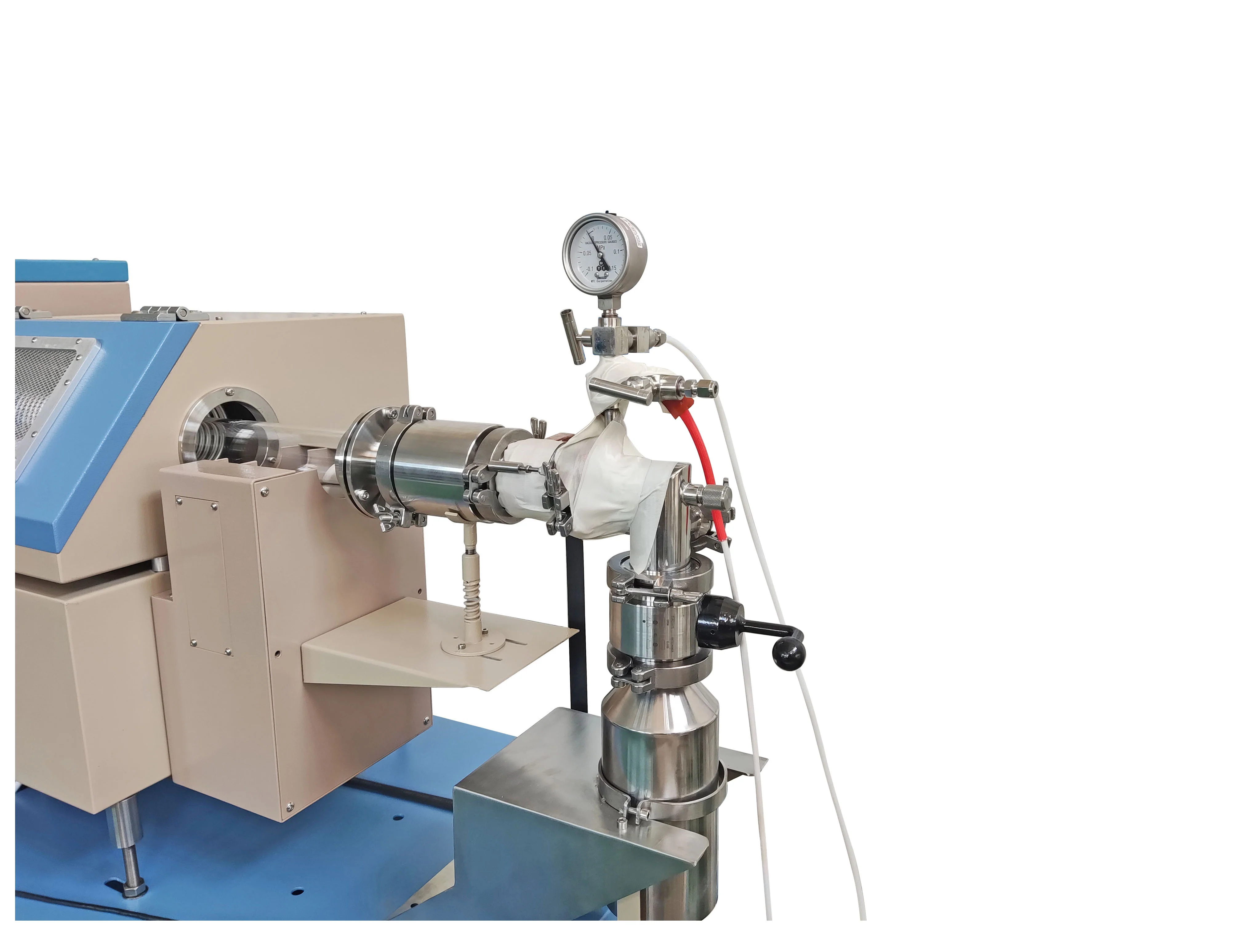 1200°C Max.  5" Rotary PE-CVD Tube Furnace w/ Feeding & Receiving - OTF-1200X-III-R5-PECVD - Image 4