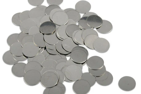 Aluminum Disc (Dia. 16 mm, T: 0.6 mm) as Al-Ion Battery Anode for CR20XX Coin Cell Test, 60 pcs/pack, AIB-AD-1606