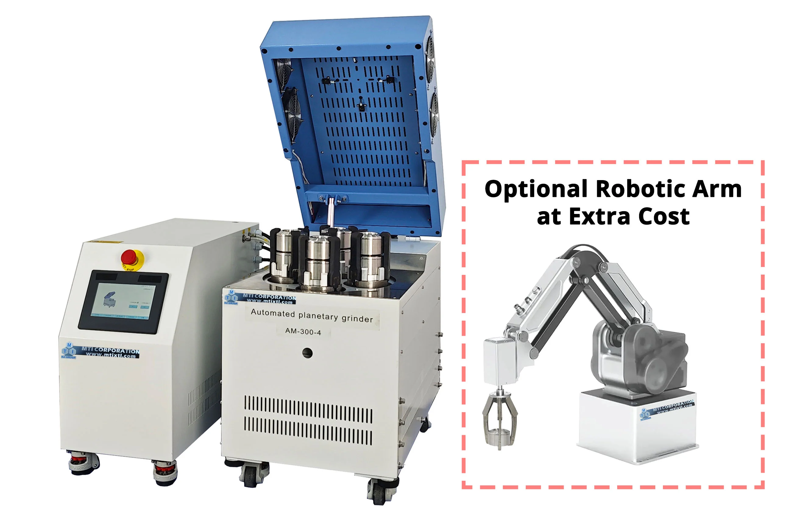 Automated Planetary Ball Mill (4 Stations, 8 Jars, 8 × 50 mL) - AM-SFM300