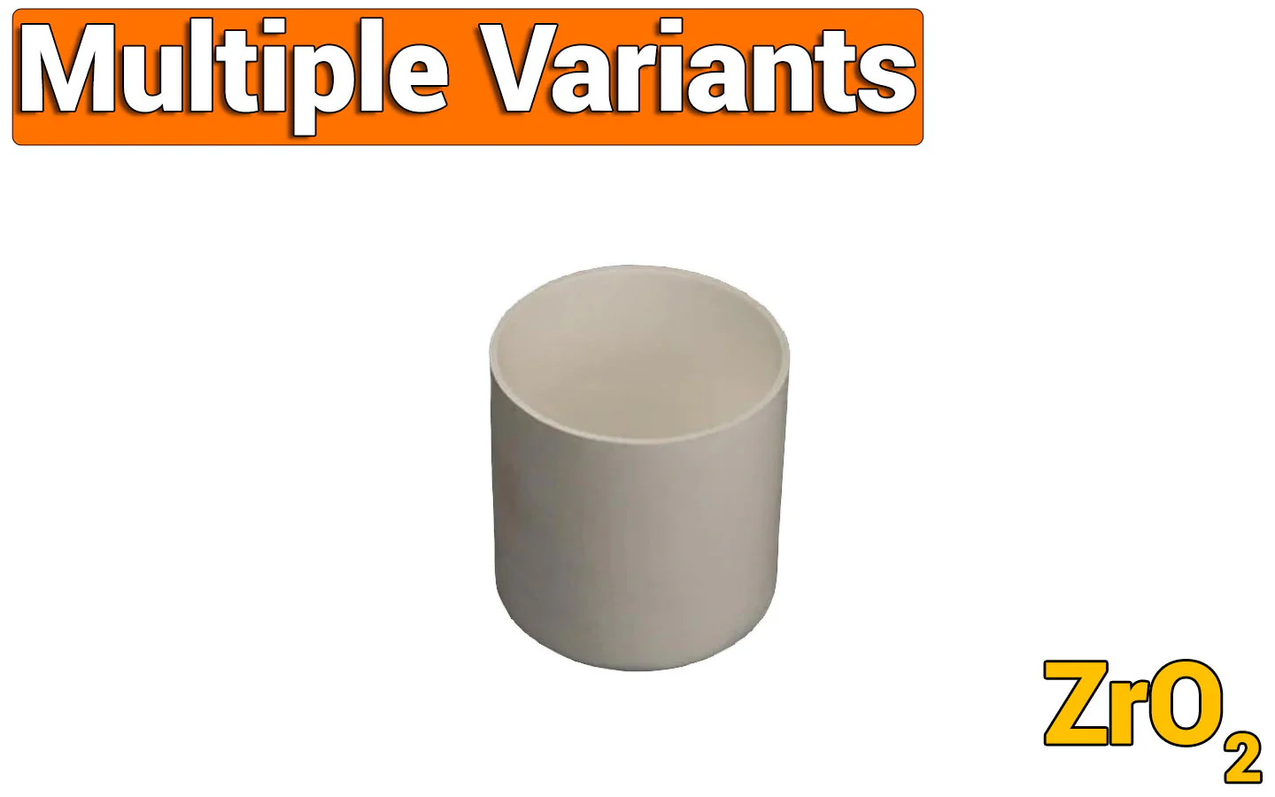 Yttria Stabilized Zirconia Cylindrical Crucible (YSZ)