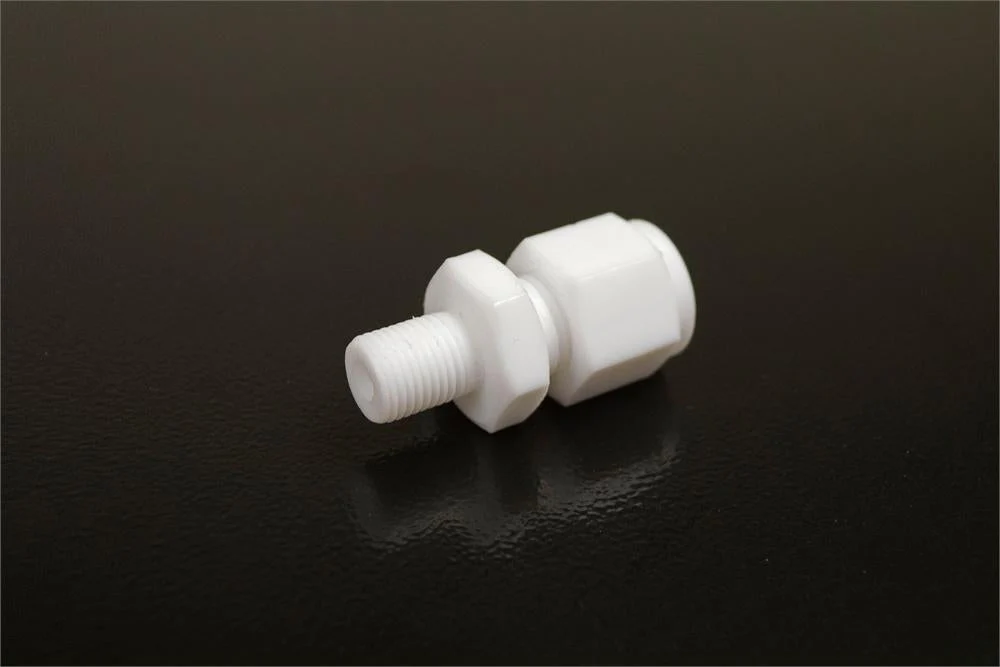Polyfluortetraethylene (PTFE) 1/4" Tube Fitting M10 x 1 Male Connector - Fit-14-PTFE