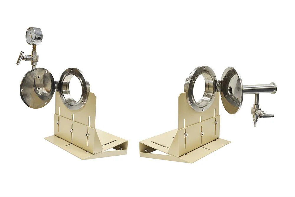 Hinged Vacuum Sealing Assembly with Flange Support for 80 mm dia Tube Furnace - FL-80KF25-HG