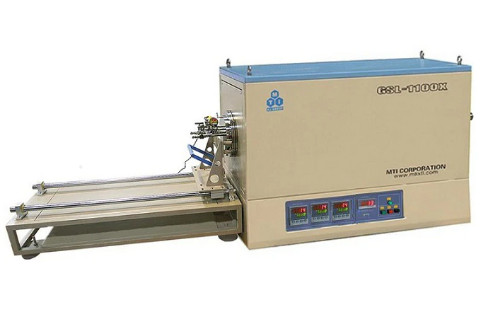 Three Zones CVD Tube Furnace with 8.5" Quartz Tube & Slidable Flange (1100C) - GSL-1100X-8.5-III-SR - Image 2
