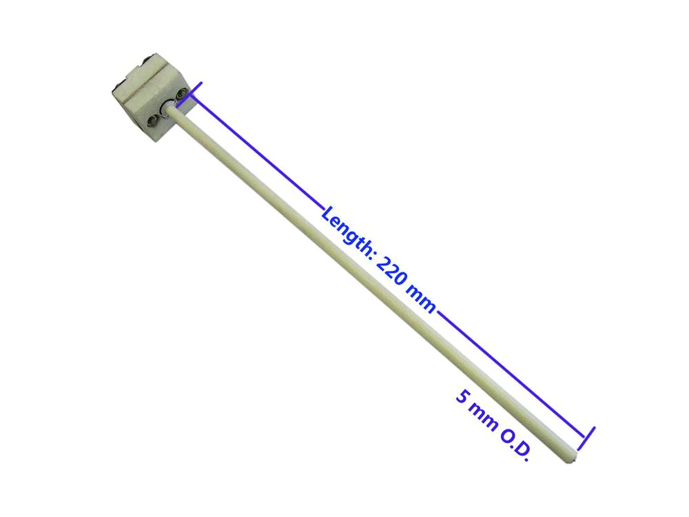 Thermocouple: B type (Pt-Rh to Pt-Rh) 9 1/4" Length with Alumina sheath (Up to 1700C) - IH25TCB