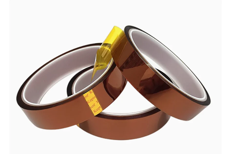 Kapton Polyimide (PI) Tape (100m L x 10-20 mm W x 0.035mm Thickness) for Pouch/Cylindrical Cells - LiB-KT