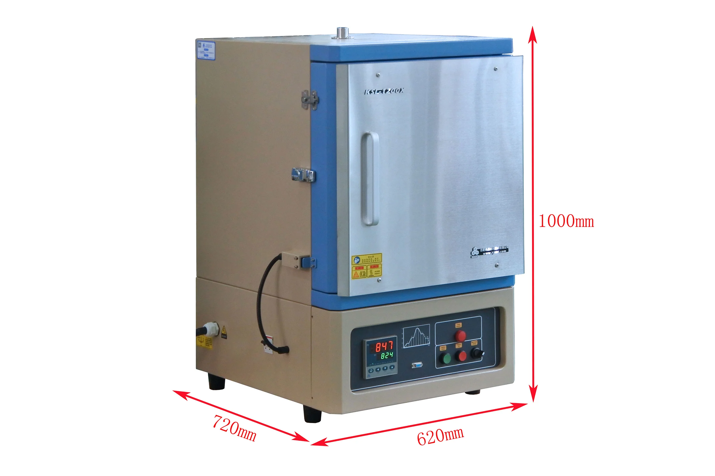 5-Side Heating Muffle Furnace (300x300x300mm, 27L, 1200 max) KSL-1200X-M5 - Image 4
