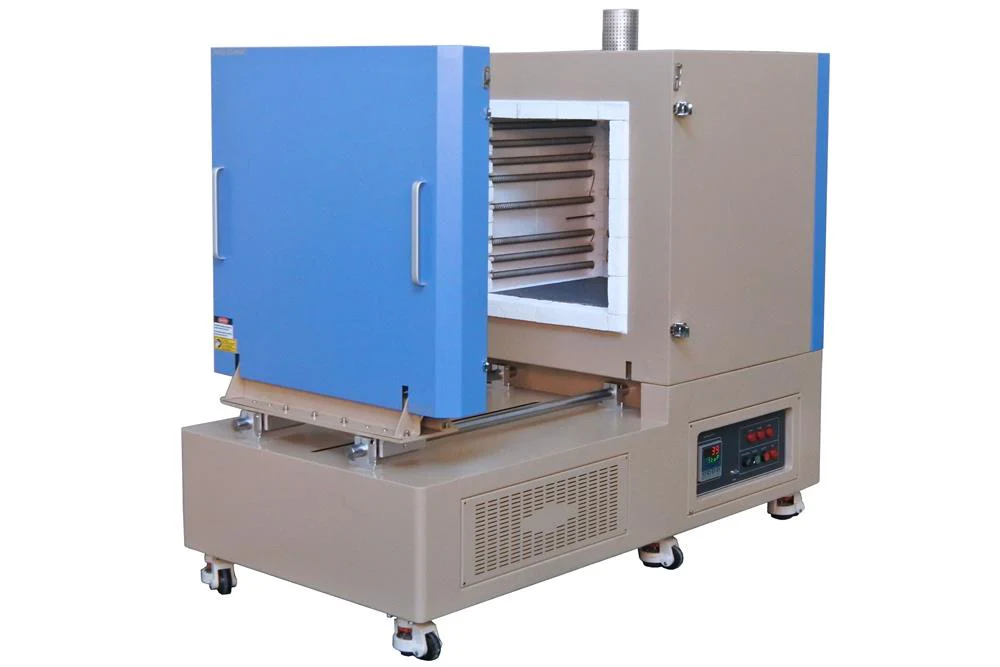 1200°C 5-side Heating Muffle Furnace (20x20x20", 125L) w/ with Sliding Door for Rapid Cooling - KSL-1200X-MAX-T