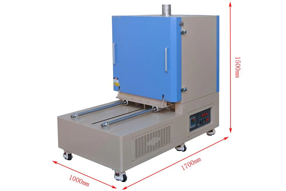 1200°C 5-side Heating Muffle Furnace (20x20x20", 125L) w/ with Sliding Door for Rapid Cooling - KSL-1200X-MAX-T - Image 3