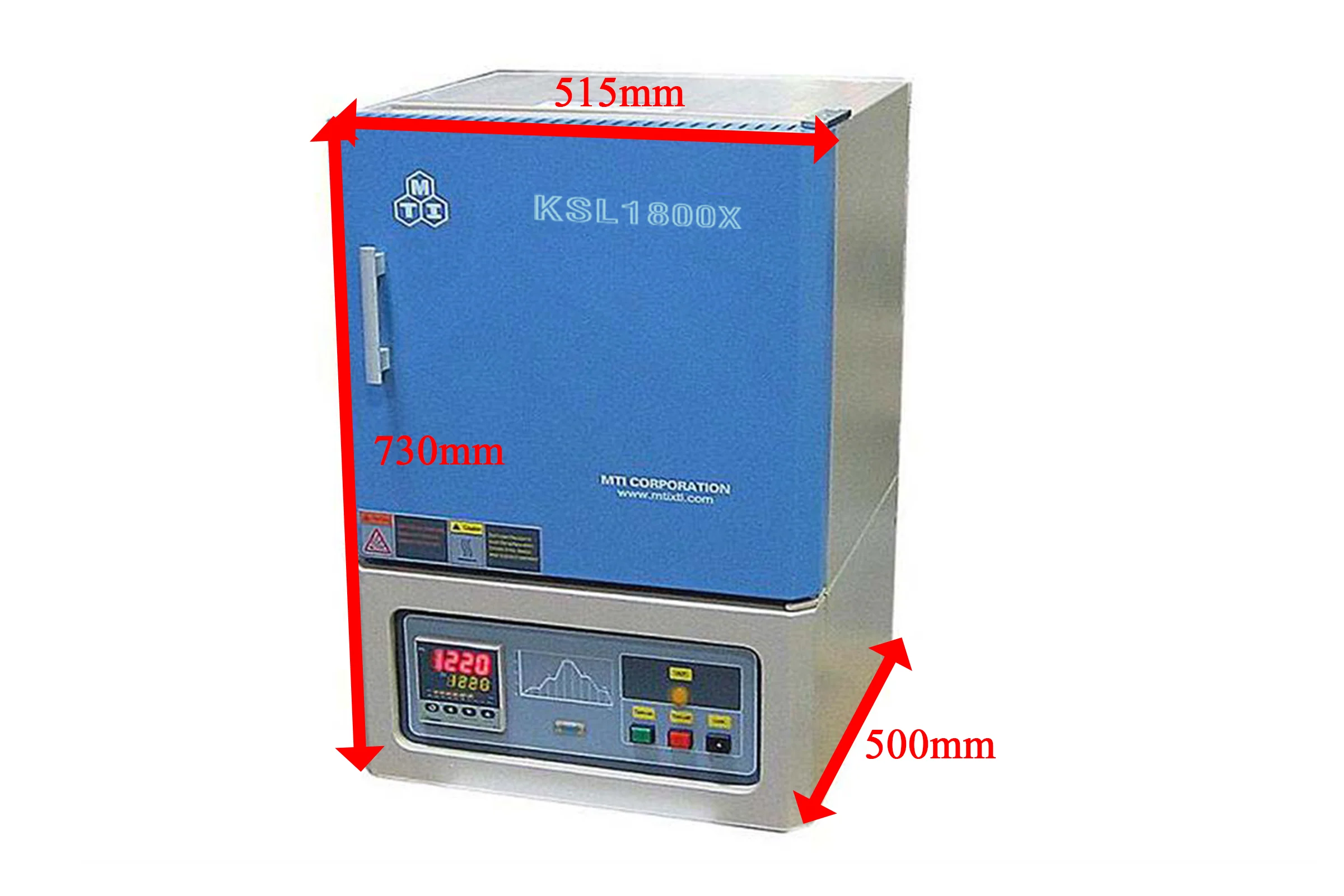 1800°C Bench-Top Muffle Furnace (6x6x6", 3.6L) w/ Kanthal Super-1900 Heating Elements - KSL-1800X-KA - Image 2