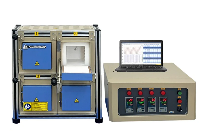 1100°C Four Chamber HTP Muffle Furnace w/ Programmable Temp. Controller - KSL1100XSMGI4 - Image 3
