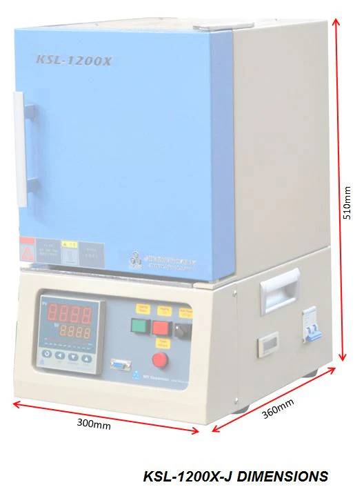 1200°C Small Box Furnace (6x6 x7", 4.2 liter) with Programmable Controller - KSL-1200X-J - Image 4