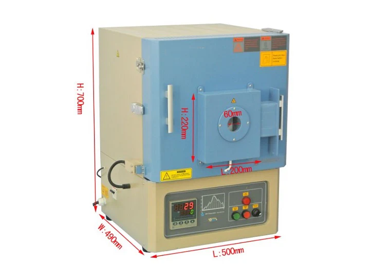 1500C Bench-Top Muffle Furnace (6" x 6" x 6", 3.6L) with Quartz Window - KSL1500XW - Image 3