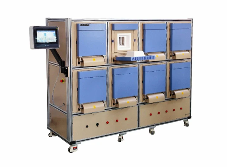 1700℃ Max. 8 Chamber Furnace with Automatic Doors For Autonomous Operation KSL-1700X-MGI-8-AD - Image 3