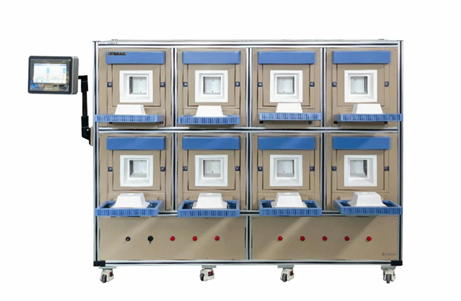 1700℃ Max. 8 Chamber Furnace with Automatic Doors For Autonomous Operation KSL-1700X-MGI-8-AD - Image 4