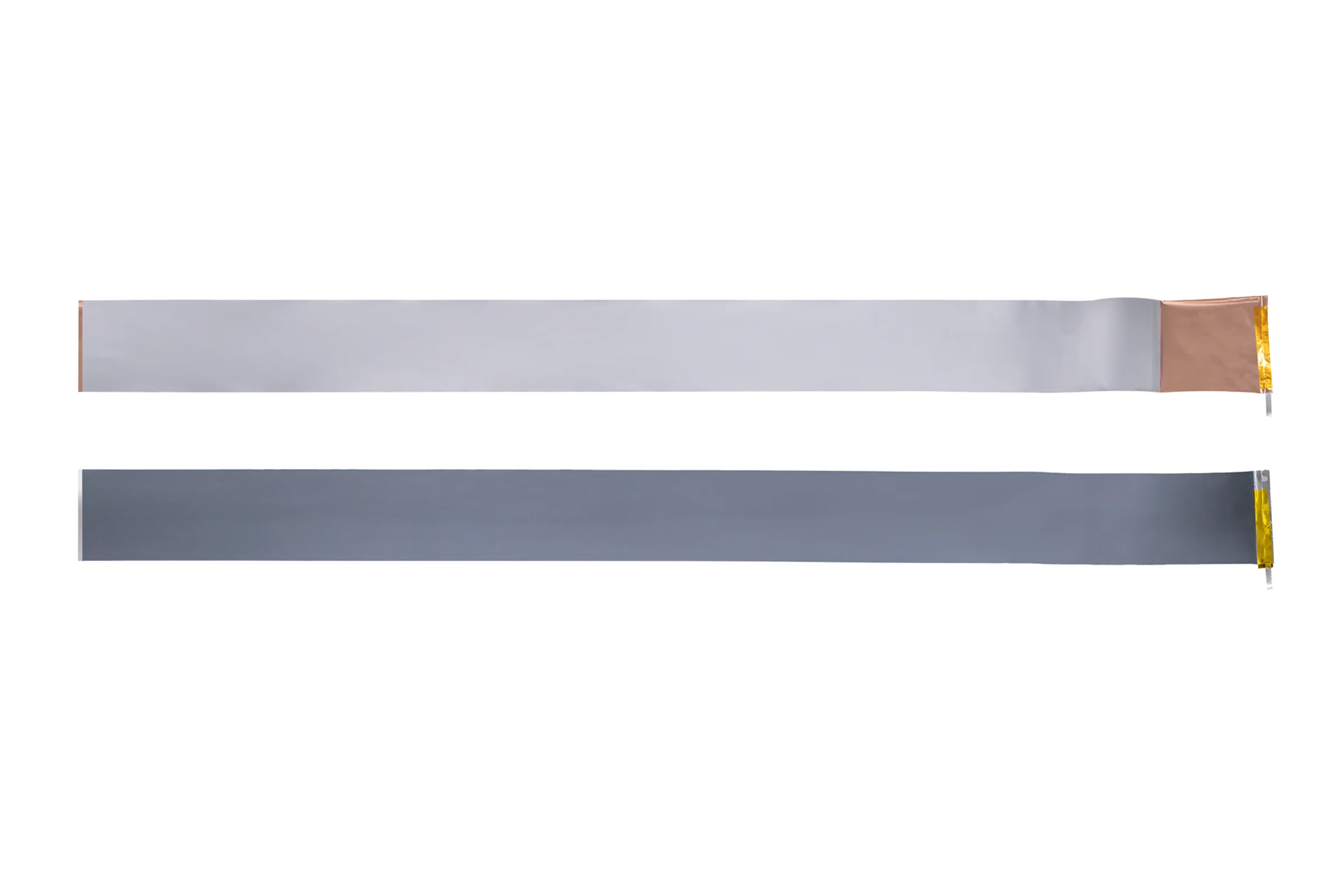 Li-Ion Battery Electrode Strips (670-680mm L x 56-58mm W x 0.12mm T) for 18650 Cylindrical Cell, (5 anode + 5 cathode)/pack - Lib-ES18650