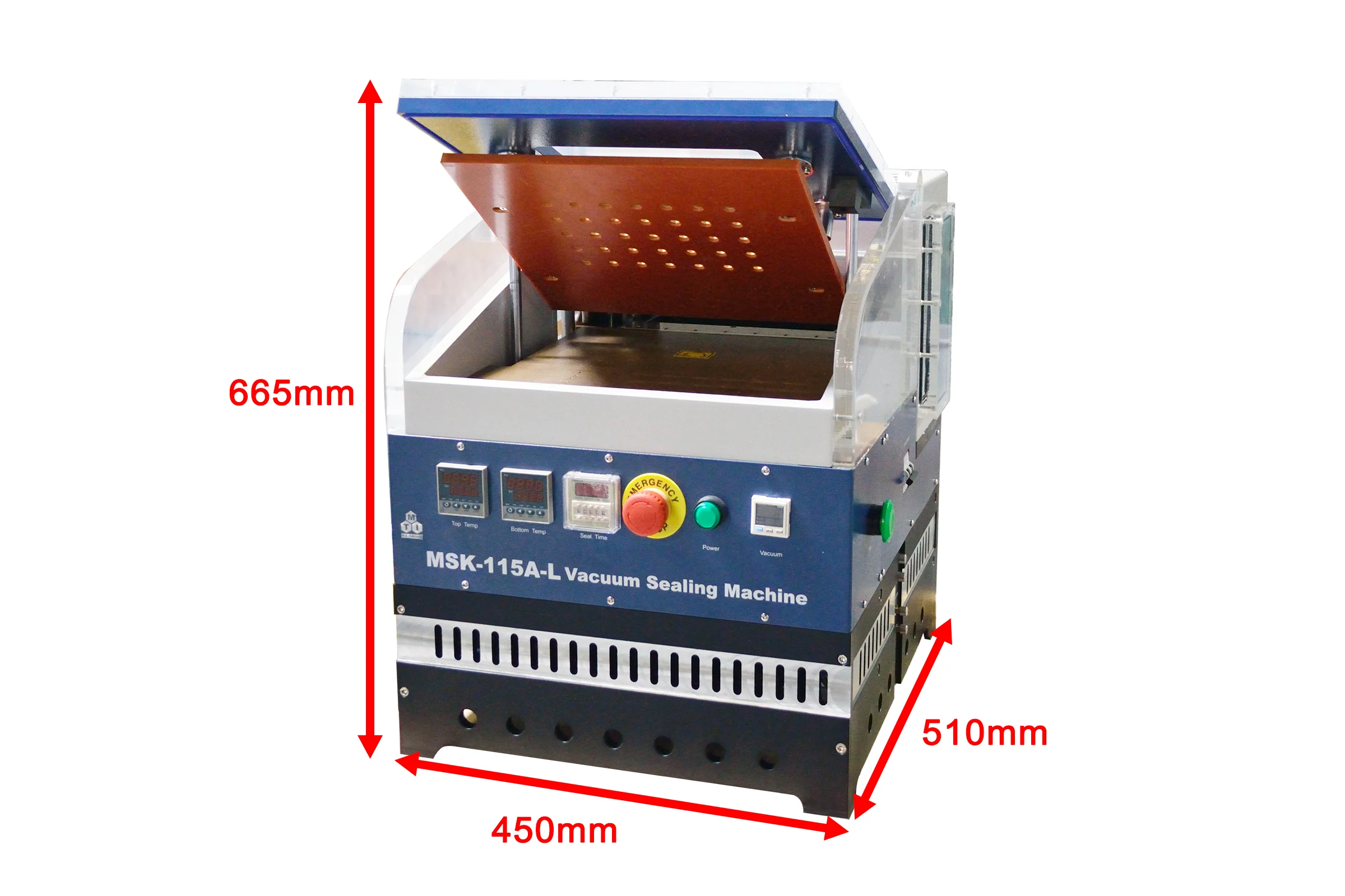 Max.340x340x12 mm Vacuum Sealer with Auto-Piercing Function for Pouch Cell - MSK-115A-L - Image 2