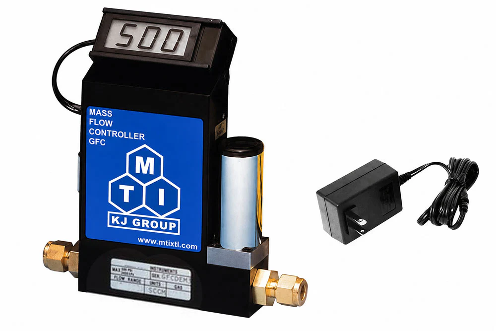 Precision Mass Flow Controller with Digital Display & Aluminum Body 0 - 2 L/min - MFC-GFC-LD