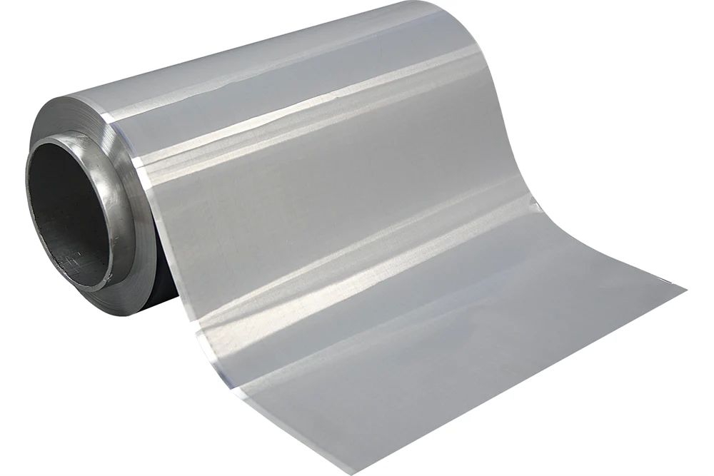 Etched Aluminum Foil as Cathode Current Collector (250mm W x 20um T) for Dry Electrode Battery, 1.5 kg/roll - bcaf-20u-250-E