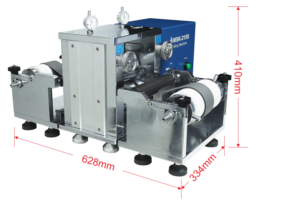 4T Max. and 6" Width Gap-Control Cold Rolling Press with Digital Pressure Display & R2R Option - MSK-2150-PD - Image 2
