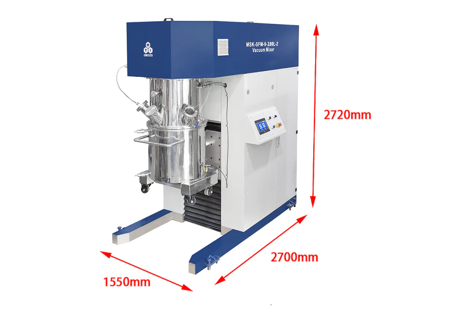 60L or 200L Planetary Vacuum Mixer with Vacuum Pump and Water Chiller - MSK-SFM-60L - Image 4