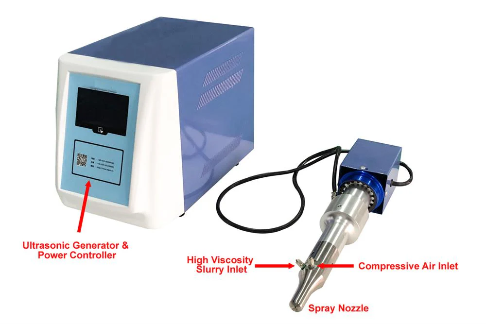 Ultrasonic Spray Nozzle (20 KHz 3.5 KW) for High Viscosity Slurry Spray Pyrolysis - MSK-SP-HVS