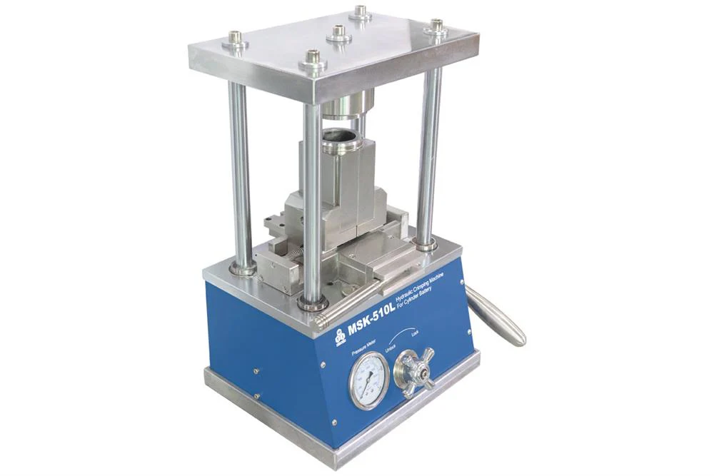 Hydraulic Sealing Machine for 46 mm x L 80 - 120 mm ( 4680, 46100 or 46120 cell) Cylindrical Cases & Option for 50100 - MSK-510L - Image 3