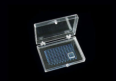 One 55 mm x 55 mm (2.17"x2.17") Gel Sticky Carrier Box -- Transparent - SP1-5510T/T-LL-P33