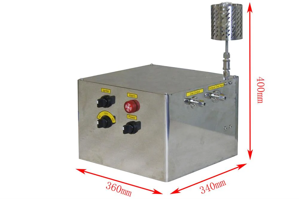 1100C Hydrogen Gas Tube Furnace with 5" Quartz Tube with H2 Detecting System - OTF-1200X-S5-H2 - Image 4