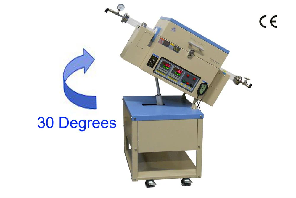 1500C 3-Zone Rotary 60mm Furnace with Automatic Feeding & Receiving System - OTF-1500X-III-R60-AF - Image 4