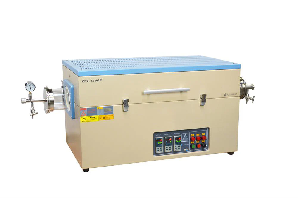 36" Three-Zone Split Tube Furnace w/ Optional Tube & Flange (3.14" / 5'' O.D, 1200C Max) - OTF1200XIII