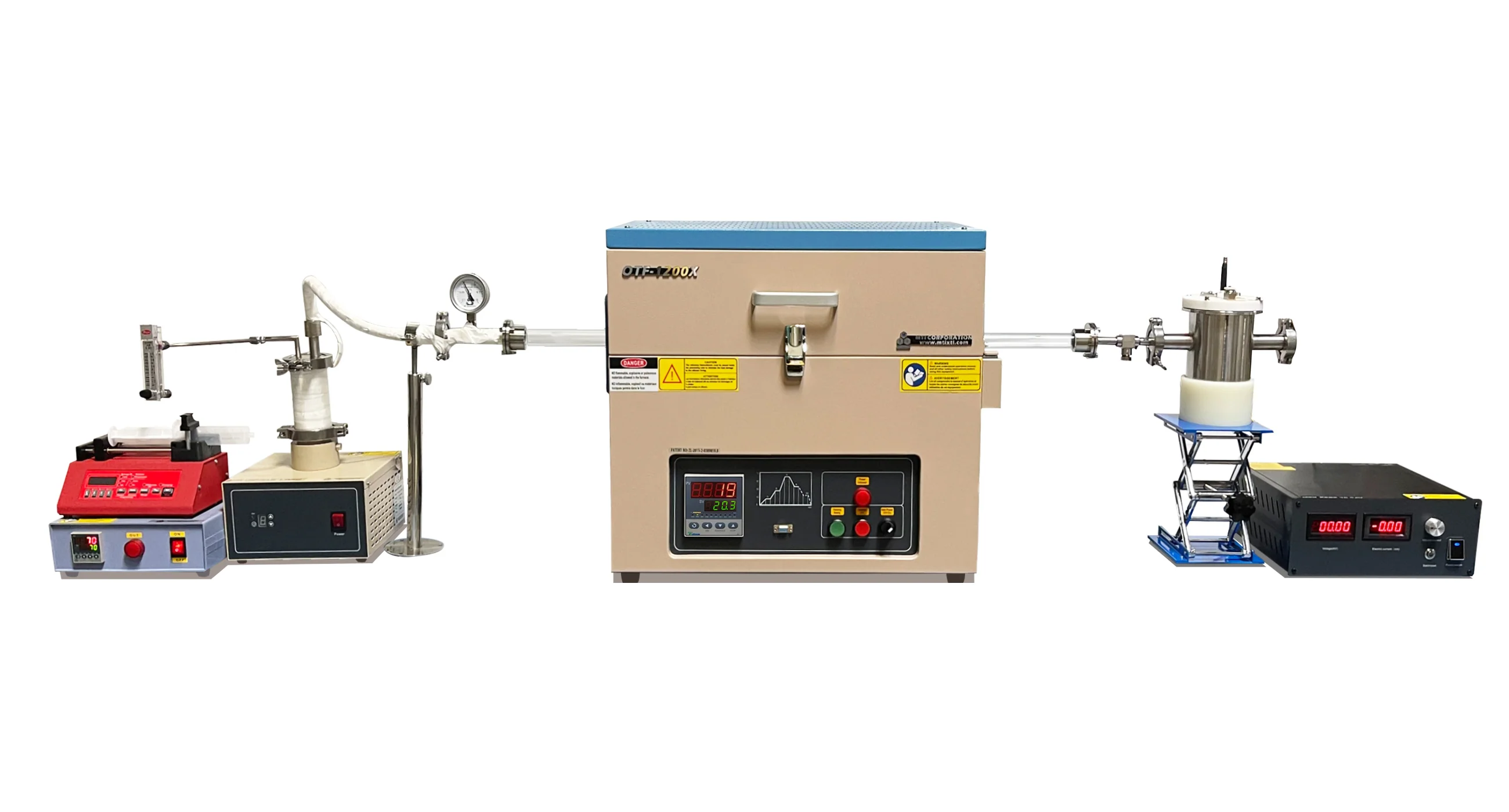 1200C Max. Ultrasonic Spray Pyrolysis 3-Zone Furnace for Nano Particles Synthesis - OTF1200XIII-PGEP