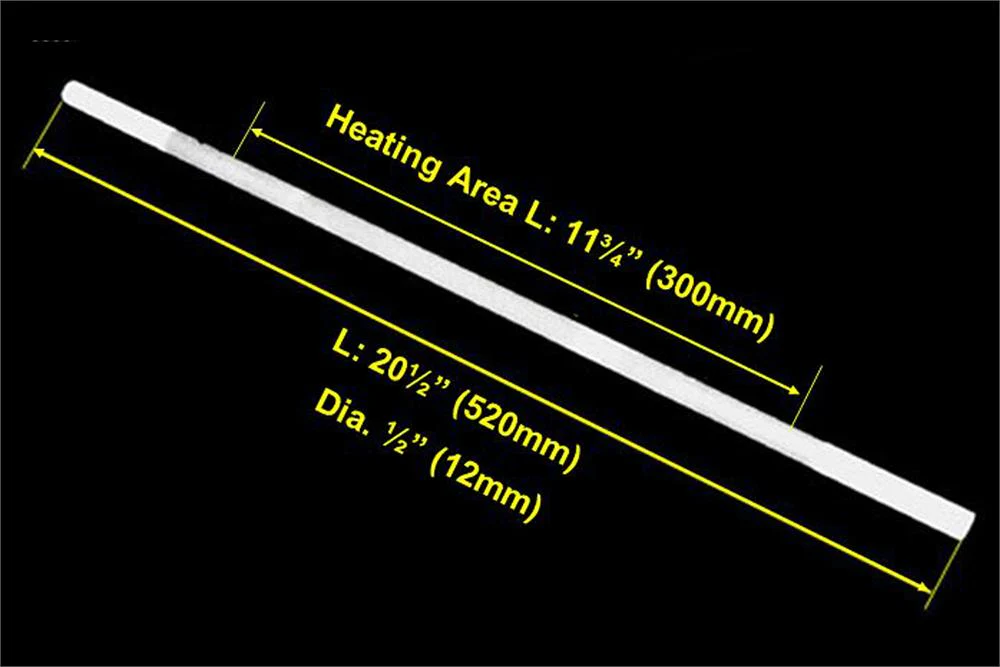1500°C SiC Electric Heating Elements (520mm L) - OTF1500-HEL-520