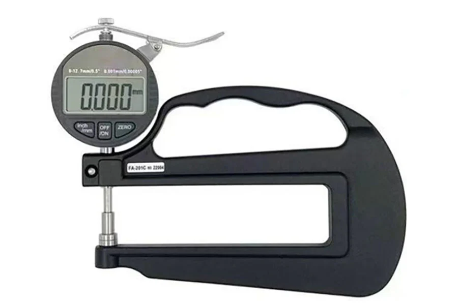 Precise Digital Thickness Gauge (Range: 0-12.7 mm, Resolution: 0.001 mm) for Electrode Sheet Measurement - EQ-DTG