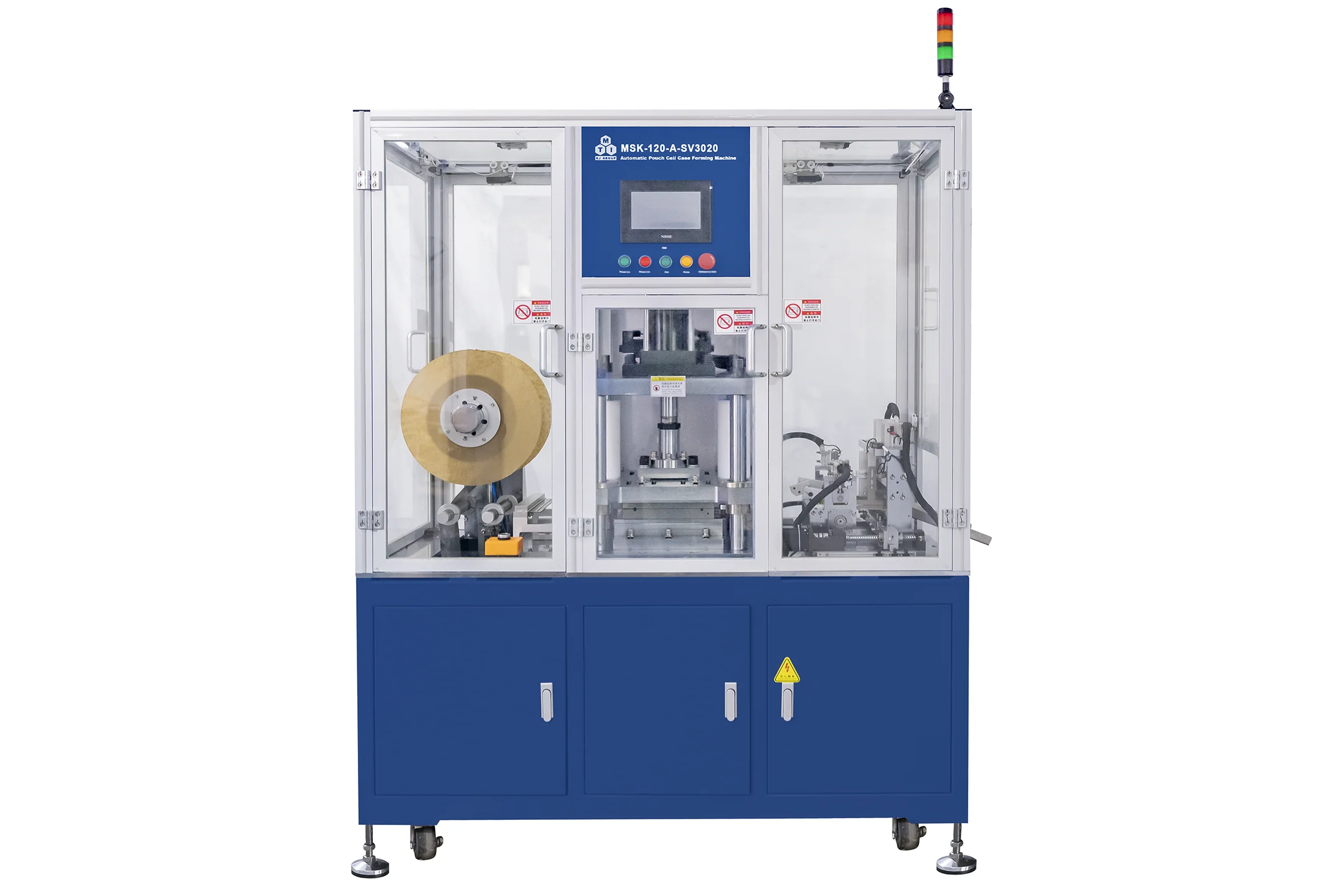 R2R Automatic Pouch Cell Case Forming Machine with Controllable Punching Depth (L300mm*W200mm) - MSK-120A-SV3020