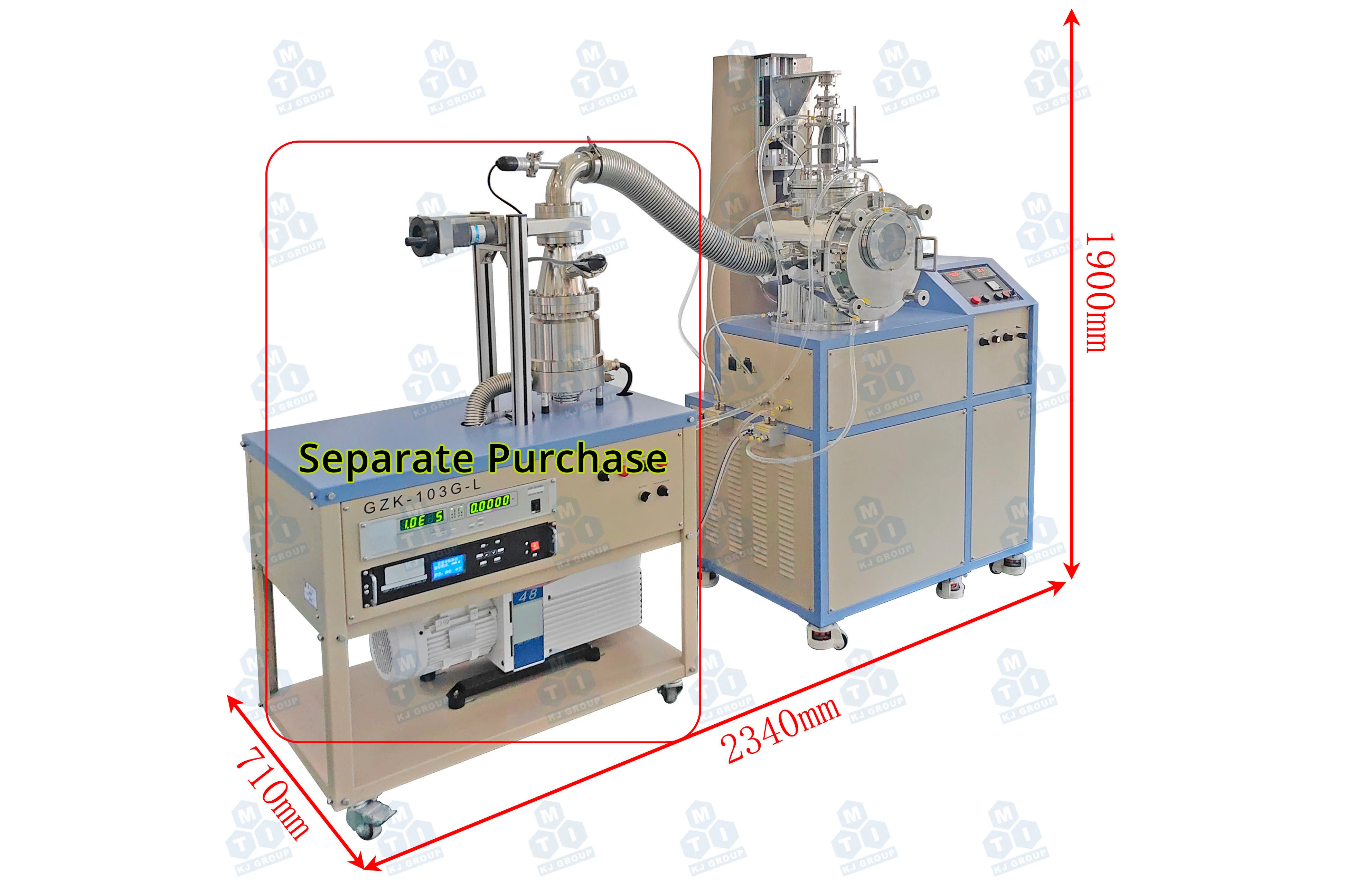 2900°C Max. Ultrafast Heating & Pressing Furnace (UHP or Flash Sintering,Joule Heating) up to 100 kgf - RTP-MS - Image 4