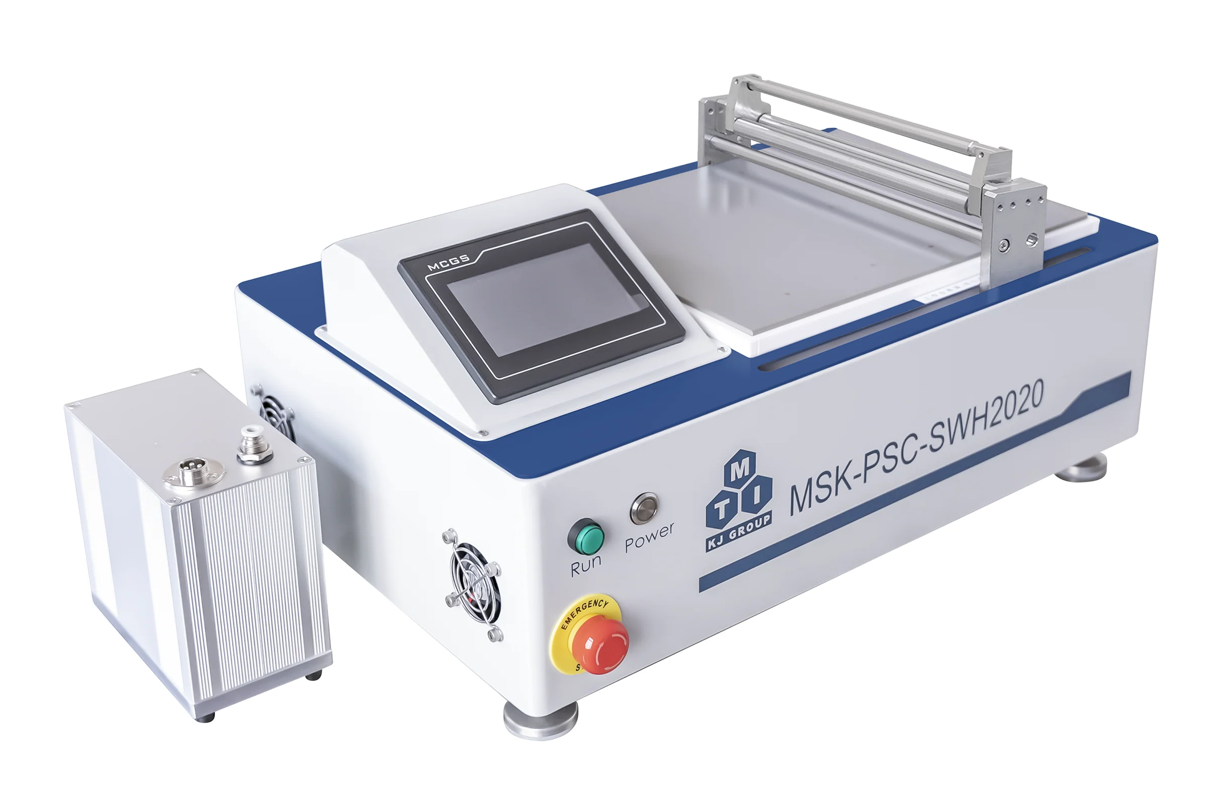 Sheet-to-Sheet Coater with Multifunctional Coating Heads (Mayer Rod, Slot Die, Doctor Blade) & Heated Vacuum Chunk (200 mm * 200 mm, Max. 160°C) - MSK-PSC-SWH2020
