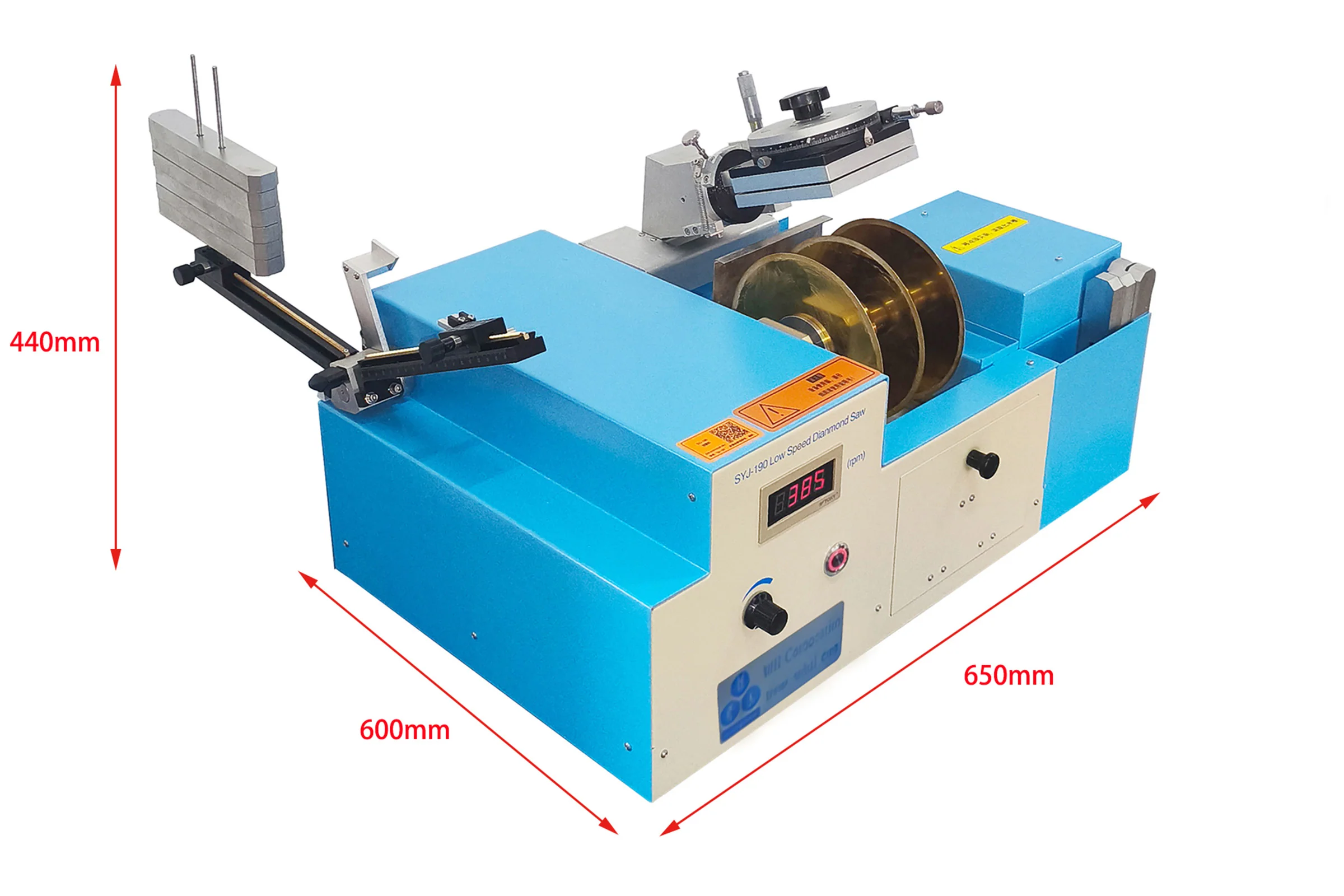 Multi-Blade Low Speed Saw with 6" Cutting Blade for Dicing 4" Wafer - SYJ190 - Image 3