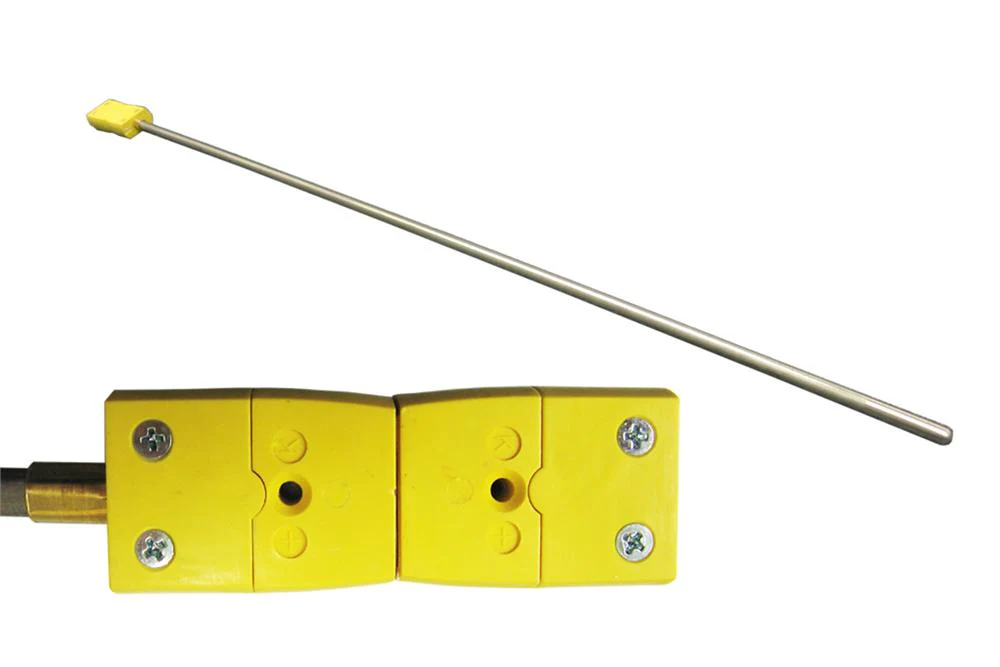 Thermocouple: K type 3mm OD x 18" L with Alloy Sheath and Standard Male Plug for Calibration - TCK18S3