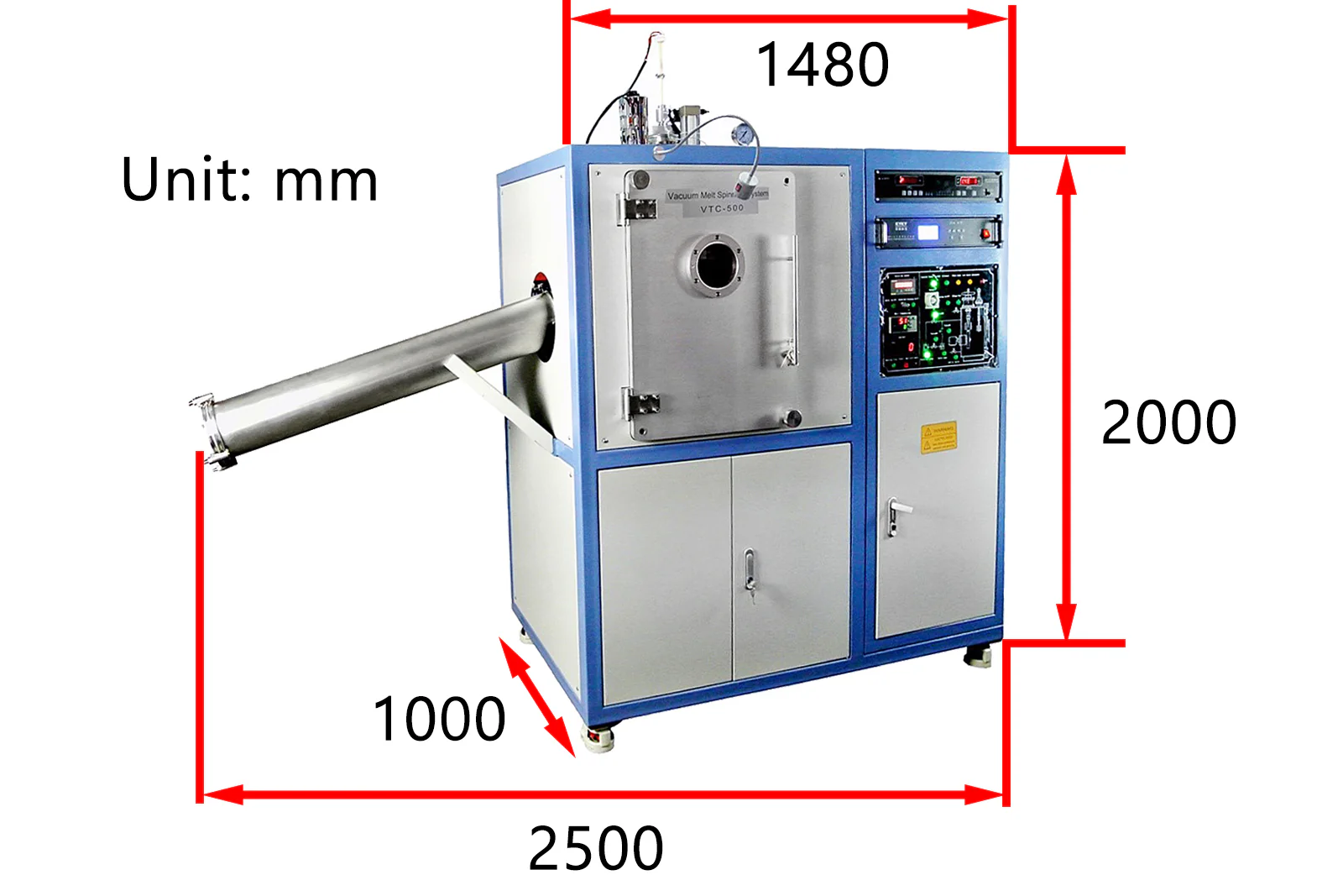 2 in 1 Vacuum Melt Spinning System with Melting-Casting Function - VTC-500 - Image 3